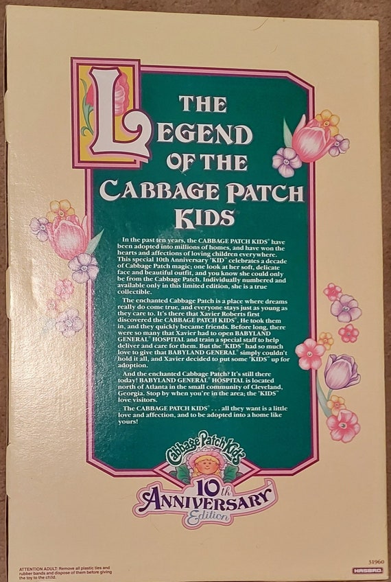 Vintage Cabbage Patch Kids, “zora Mae”, 10th Anniversary