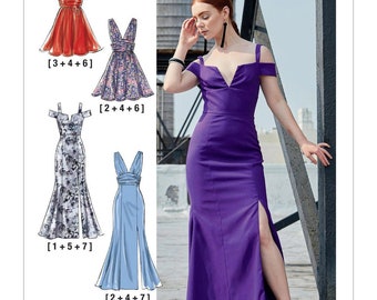 McCall's  M7896, Sewing Pattern, Misses' Dress, Evening, Special Occasion, Size E5 14-22, UNCUT