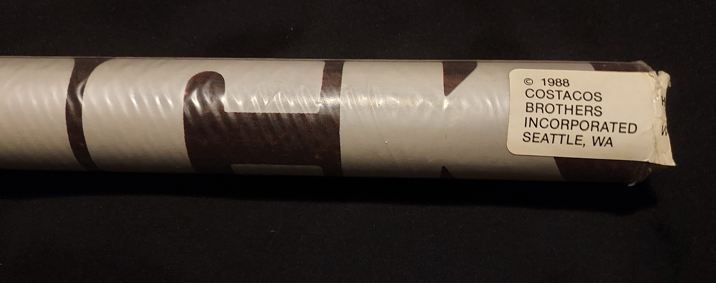 Vintage 1988 Costacos Poster, Howie Long, Real Men Wear Black, Raiders