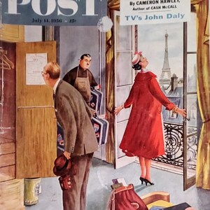 Vintage 1950's the Saturday Evening Post Magazine, July 14, 1956
