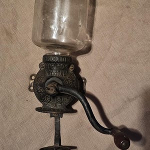 Antique c. 1900 Arcade Crystal No. 3 Wall Mount Coffee Grinder