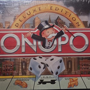 Vintage MONOPOLY Deluxe Edition, 1995 Parker Brothers, FACTORY SEALED