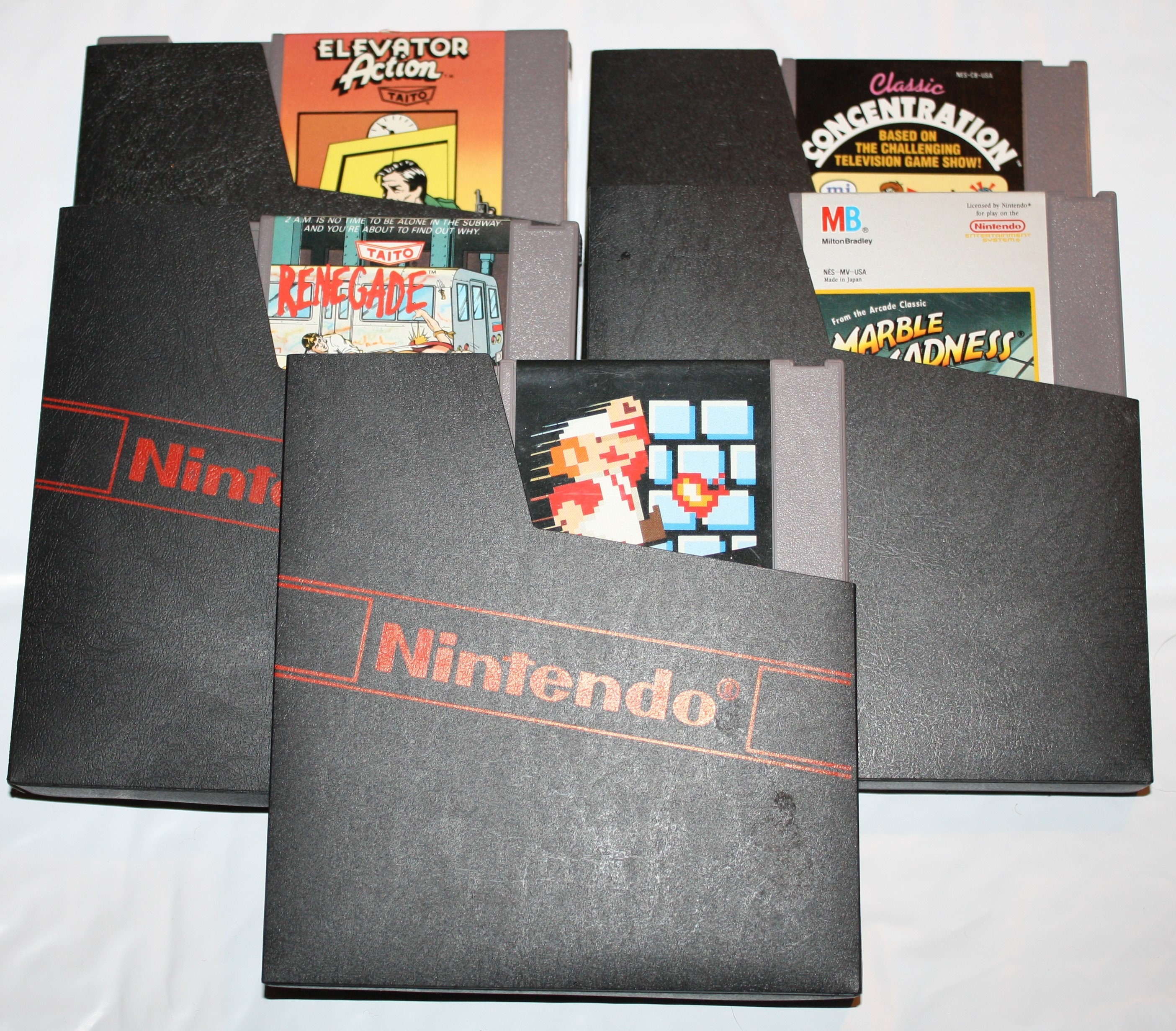 Vintage Nintendo Classic NES Games, Lot of 5, 1980s