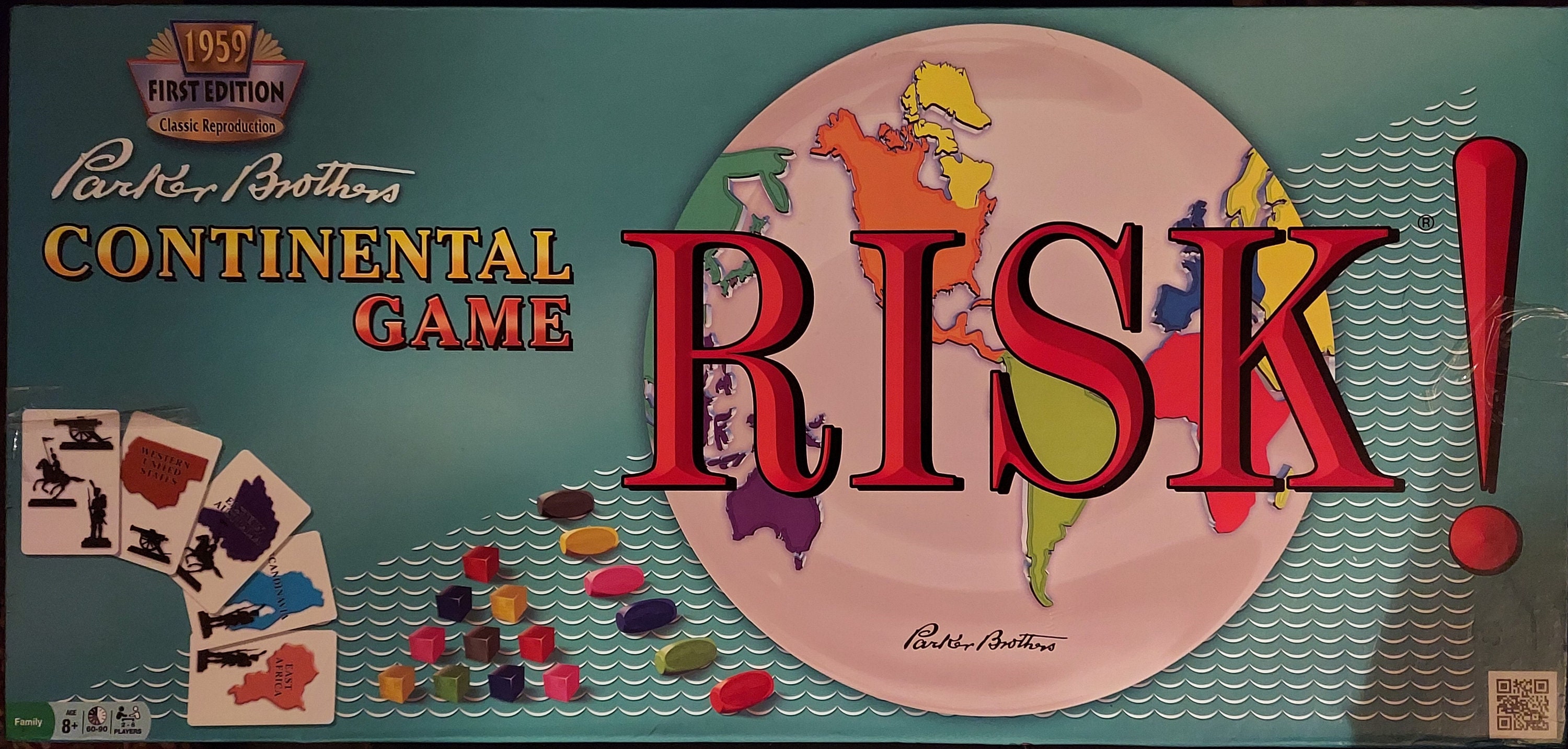 RISK Board Game, 1959 1ST Edition Classic Reproduction, Strategy Board