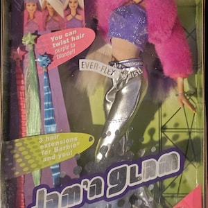 BARBIE, Jam &#39;N Glam Teresa, Friend of Barbie, Twist ‘n Turn Hair, 2001 Mattel, #50259, NRFB