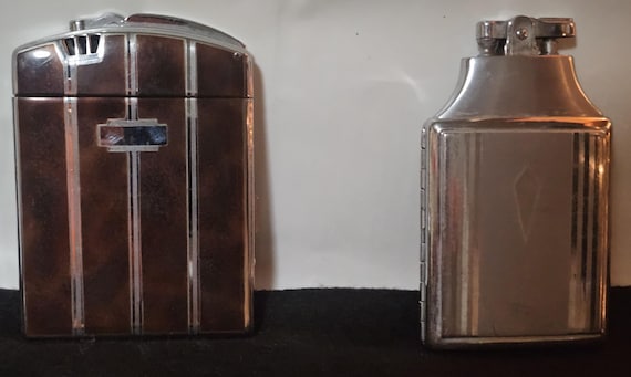 cigarette lighter case combo Vintage RONSON Cigarette Lighter Case Combo, Built-in Lighter, Art Deco,  Tobacciana