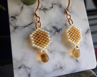 Mini Honeycomb Earrings