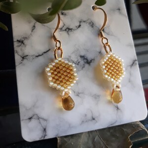 Mini Honeycomb Earrings