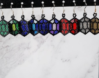 Small Rupee Earrings inspired by Legend of Zelda