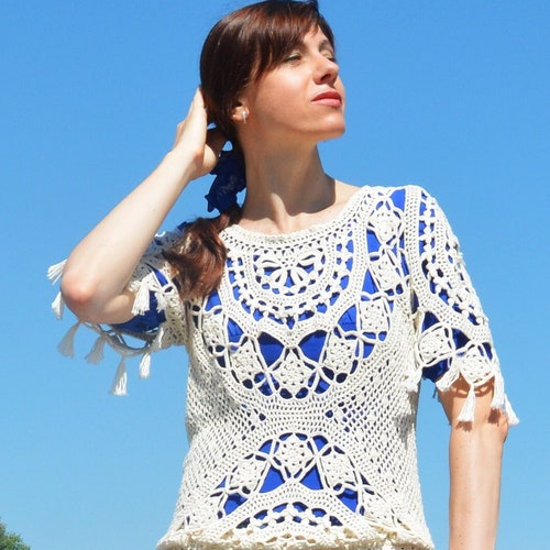 Beach Top Crochet PATTERN Written in 
