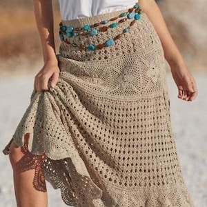 Maxi Crochet Skirt PATTERN Written in English + Charts + Maxi Crochet Skirt PATTERN Written in English + Charts +