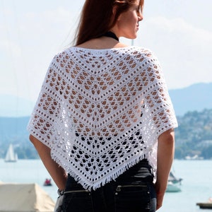 Crochet shrug PATTERN written in English + charts, M-5XL SIZE INCLUSIVE top down crochet wedding shrug pattern, lacy bridal crochet cover up