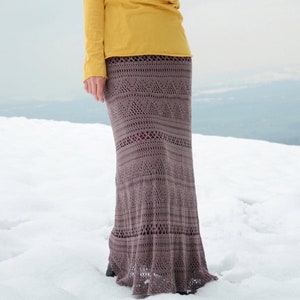 Maxi crochet skirt PATTERN written in English + charts + photos, Sizes Xs-XL ONLY, Pdf for modern skirt crochet pattern, floor length skirt