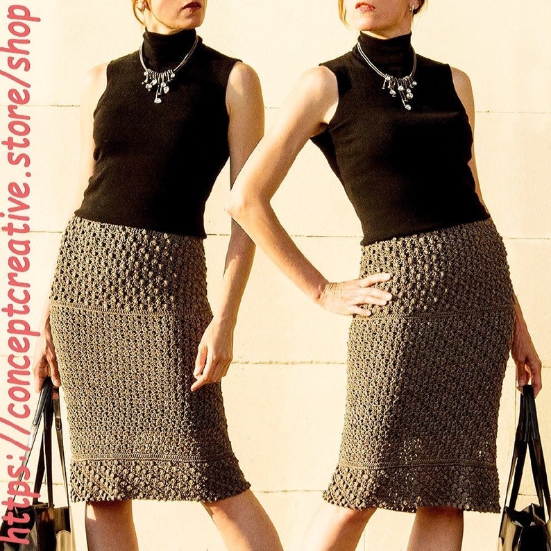 Modern crochet skirt PATTERN written in Englishchartphoto, Skirt Crochet Pattern Integrity SIZE INCLUSIVE crochet pattern sizes Xs-5XL image 1