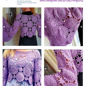 No YARN Breaking Crochet Top PATTERN written in Englishchartsphoto tutorial, crop top crochet pattern, crochet sweater pattern Free People image 4