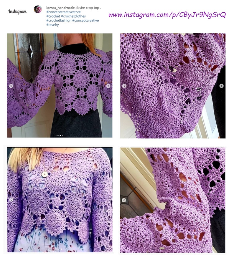 No YARN Breaking Crochet Top PATTERN written in Englishchartsphoto tutorial, crop top crochet pattern, crochet sweater pattern Free People image 4