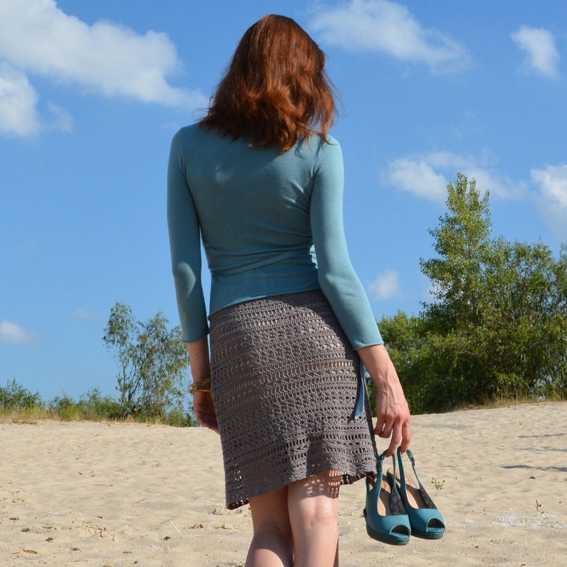 Beach crochet skirt PATTERN sizes S-2XL crochet TUTORIAL in image 0