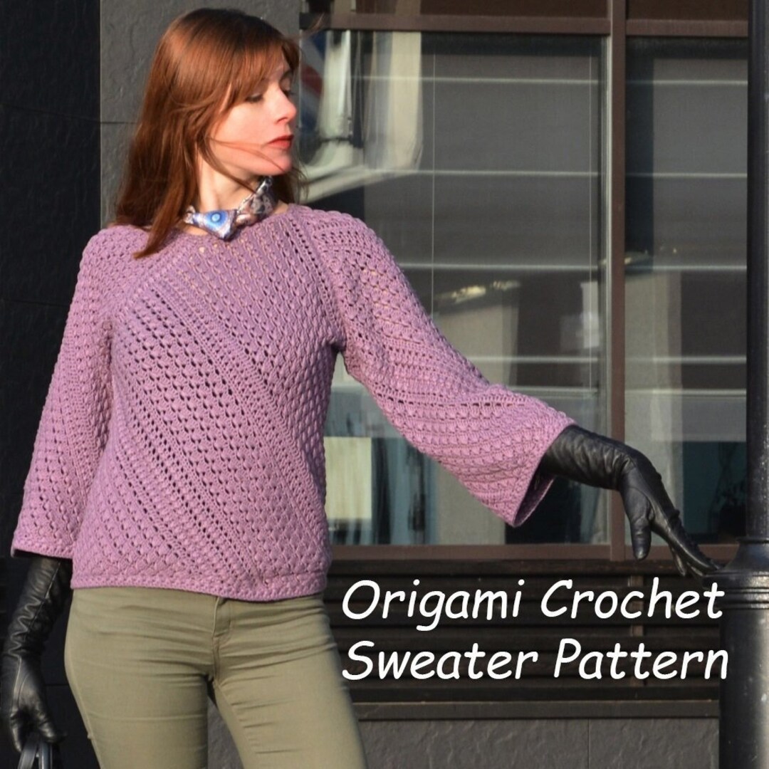 Modern Crochet Sweater PATTERN Written in Englishcharts - Etsy