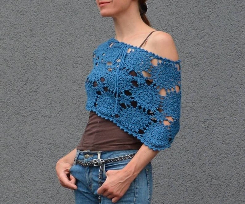 Crochet poncho PATTERN sizes S-2XL crochet TUTORIAL in image 0