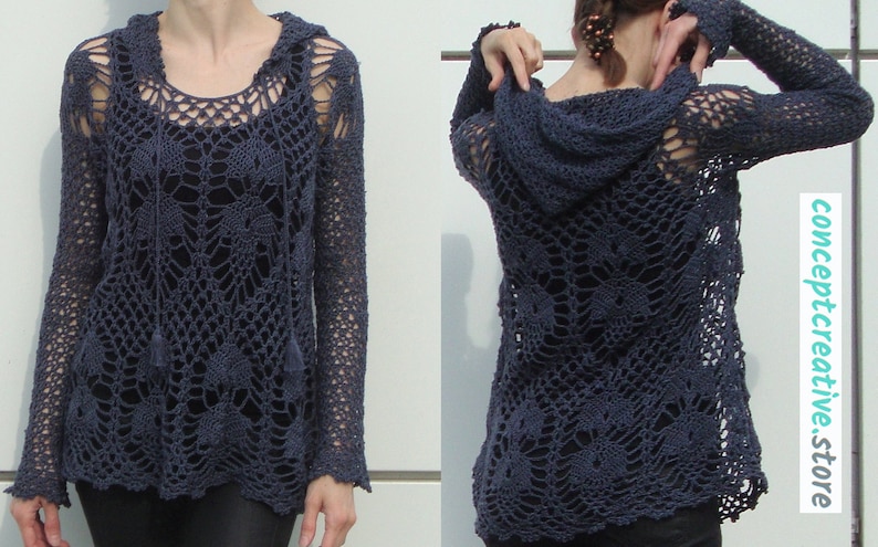 Trendy V-neck crochet top PATTERN written TUTORIAL in image 2