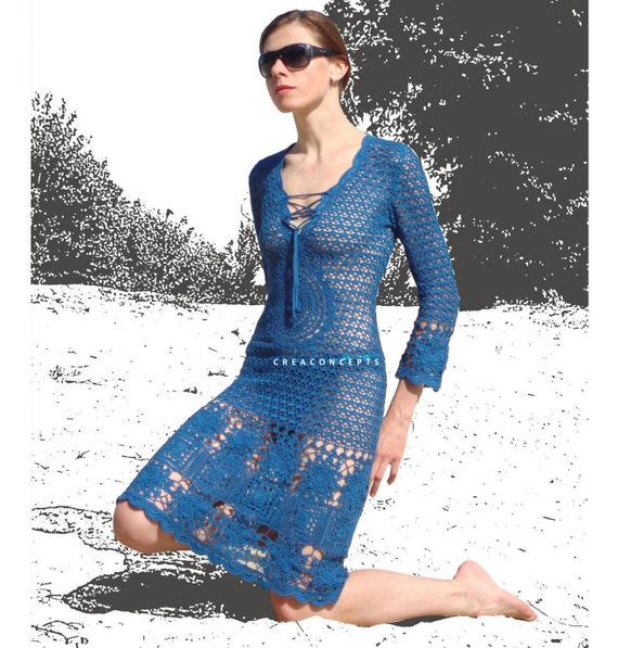 Crochet dress PATTERN crochet TUTORIAL in ENGLISH for every Etsy