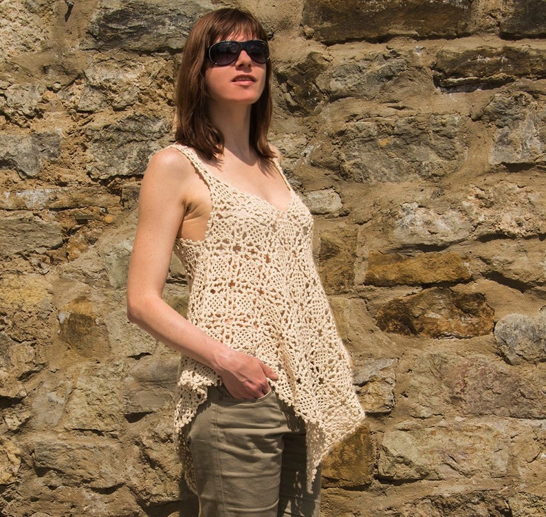 Beach crochet top PATTERN adult XS-2XL kids sizes crochet image 0