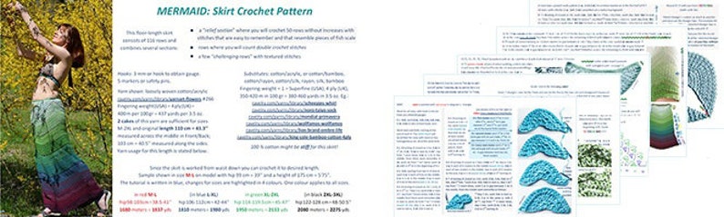 Beach skirt crochet PATTERN written in Englishchart Sizes M-3XL, Gradient yarn crochet skirt pattern, crochet maxi skirt adjustable length image 8