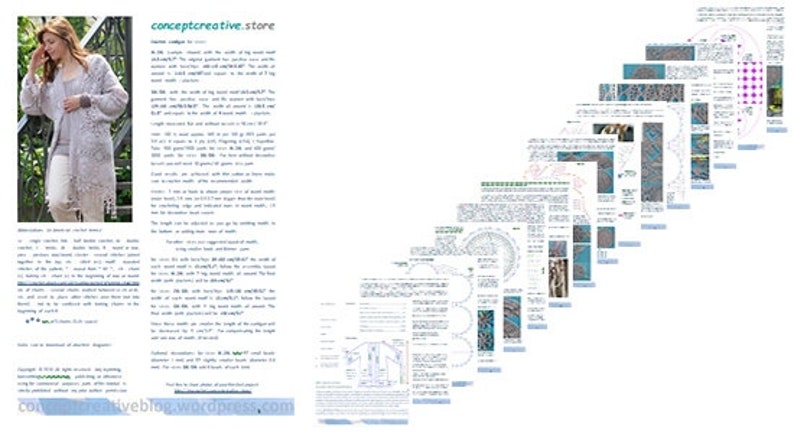 Crochet cardigan PATTERN written in Englishcharts, sizes S-5XL, crochet sweater pattern, elegant crochet cover up pattern, wedding crochet image 7