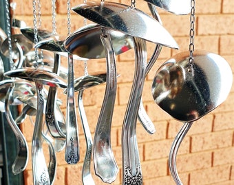 Vintage spoon windchime. Windchime. Spoon windchime. Dancing jellyfish windchime.