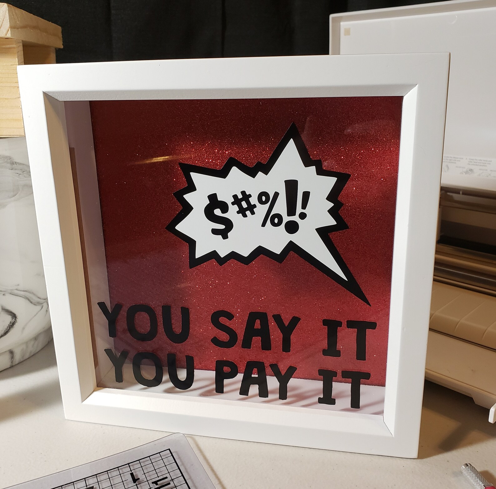 Swear Bank Shadow Box Piggy Bank SVG File Etsy Australia