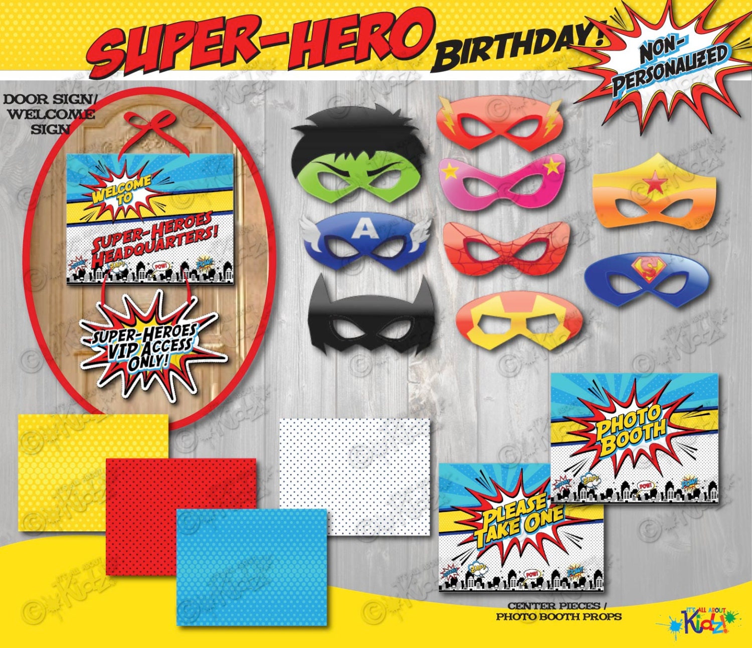 Superhero Birthday Party Decorations (digital Download) - Etsy