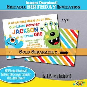 Printable Monster Party Photo Booth Props-center Pieces-monster ...