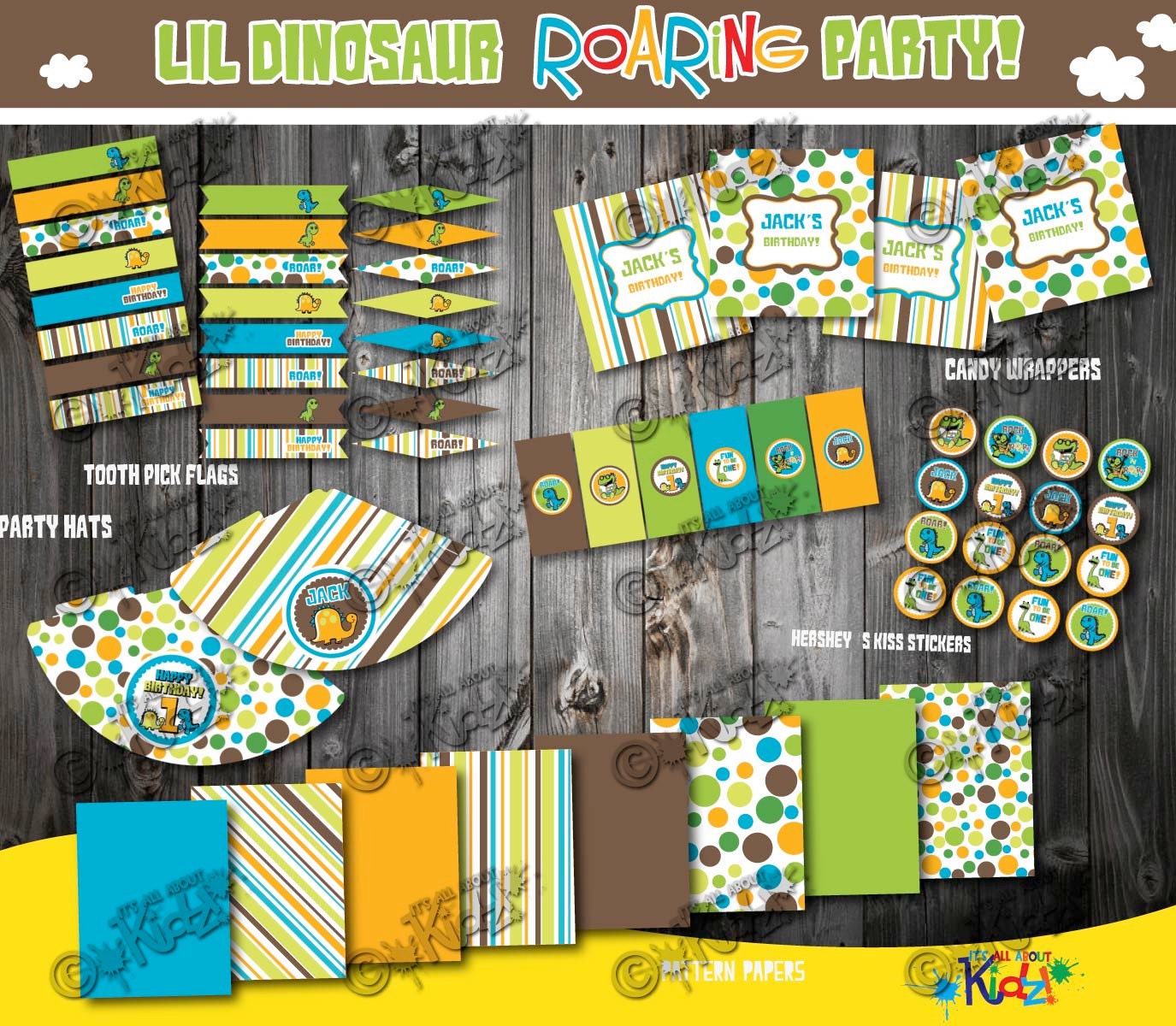 Printable Dinosaur Party Center Pieces Dinosaur Birthday | Etsy