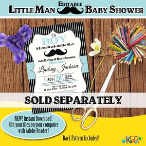Editable Little Man Baby Shower Package-instant-printable - Etsy