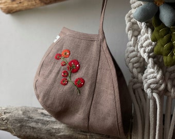 Linen Delight: Handcrafted Tomato Cap for Little Explorers