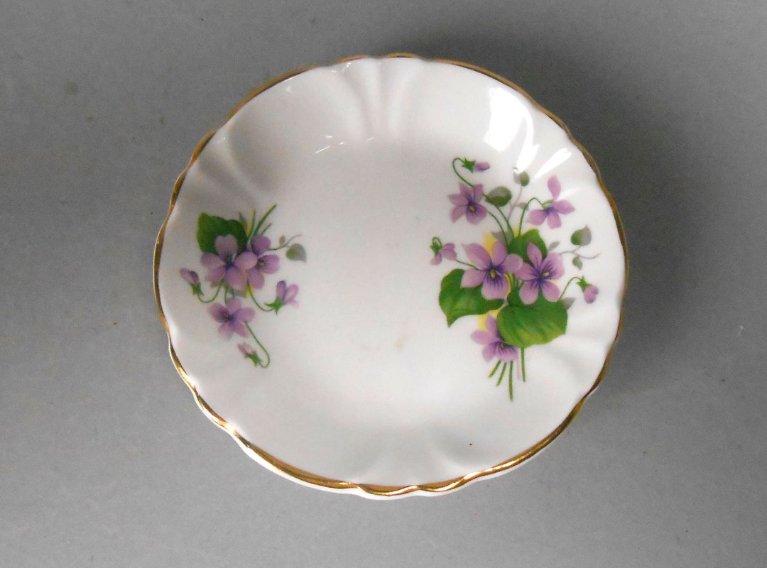 Princess House Violets Butter Pat Bone China England Etsy