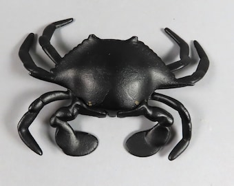 Vintage 1950's Black Cast Iron Crab Inkwell