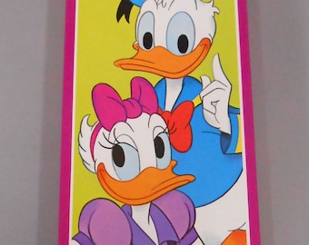 Disney Donald and Daisy Duck Paper Dolls by Whitman with 28 Piece Wardrobe, Boxed, New, Uncut