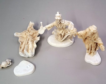 Small Nativity Creche Manger Scene Three Kings Wise Men Plastic Italy