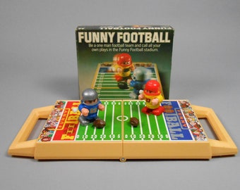 Tomy Funny Football Game Original Box Fold-Out Case with Wind-Up Players