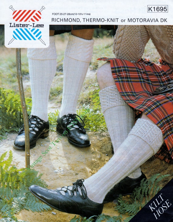 Authentic Scottish Mens Kilt Hose / Socks 2 Styles in DK 8 Ply Etsy