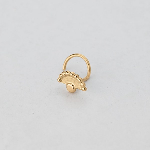 Indian Nose Stud. Gold Nose Stud. Gold Nose pin. Tribal Nose Stud. Gold Nose Screw. Nosestrill Screw. Tribal Tragus. Indian Body Jewelry