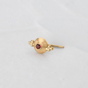 Tribal Nose Stud. Gold Nose Pin. Nostril Screw. Gold Nose Stud. Indian Nose Stud. Gold Tragus. Body Jewelry. Nose Ring. Cartilage Stud