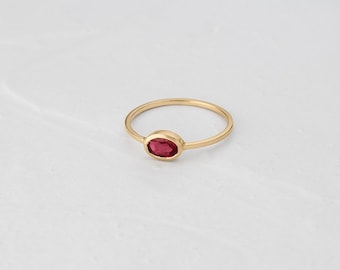 Ruby 14k Gold ring. Engagement Ring. Classic ring. Ruby. ring. Stacking ring. Gold boho ring