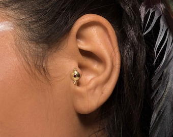 Gold Tragus. Tribal Tragus. Cartilage Stud. Gold Nose Pin. Nostril Screw. Gold Nose Stud. Indian Nose Stud. Body Jewelry. Nose Ring. Siharah