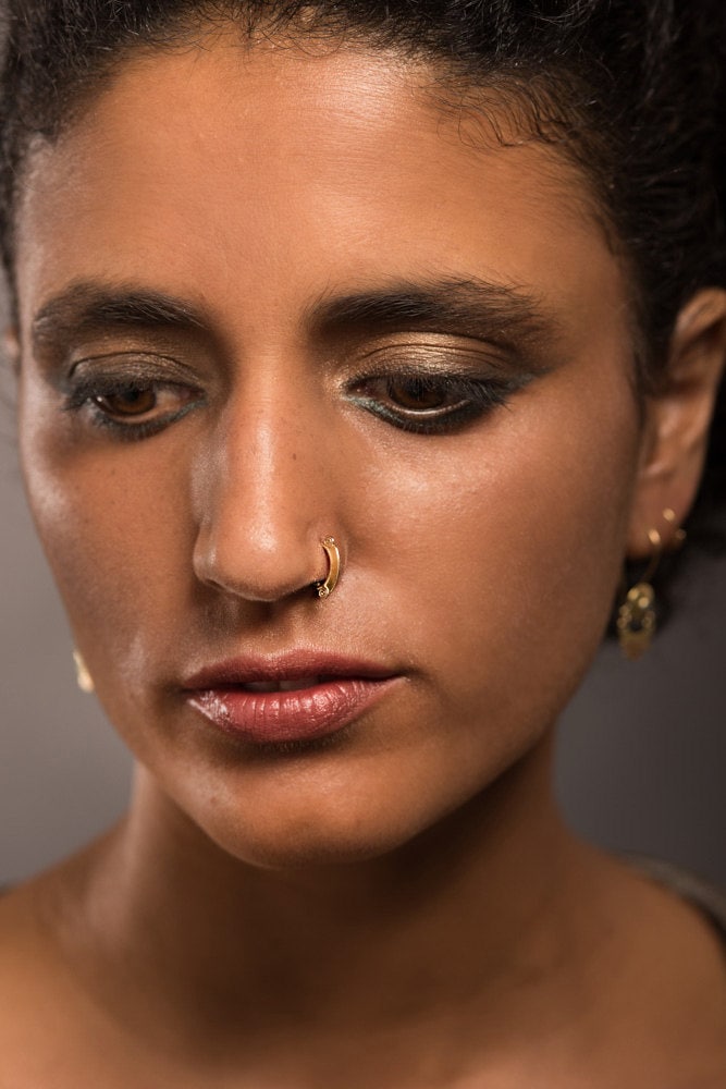 Gold Nose Ring. Nose Piercing. Tribal Nose Ring. Gold Tragus. Etsy