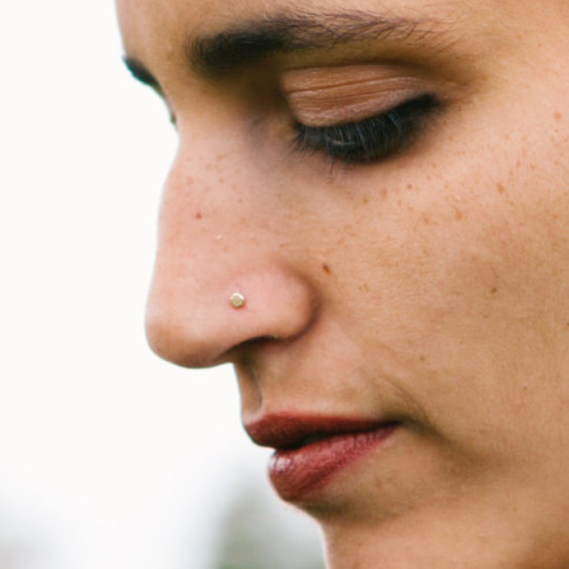 Gold Nose Pin. Tragus Piercing. Nostril Screw. Nose Piercing. Etsy