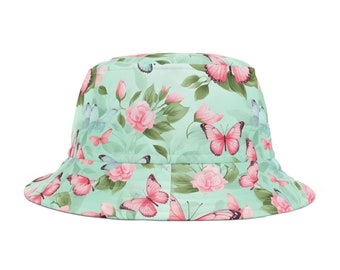 Bucket Hat, butterfly bucket hat, summer hat, spring hat,