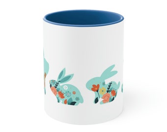 Bunny mug ,11oz, easter mug, april, spring