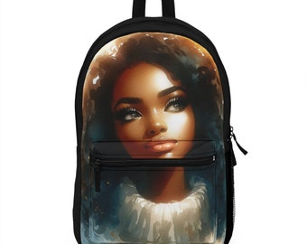 Backpack, cute watercolor backpack, angel art backpack, girls bookbag,